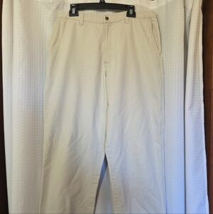 Columbia Pants Mens 36x32 Khaki Zip Pockets Straight Rugged Utility Pants